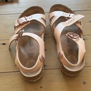Birkenstock Tan Suede Footbed Sandals